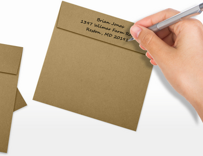 Grocery Bag 28lb 5 1/2 x 5 1/2 Square Envelopes with Peel & Seal