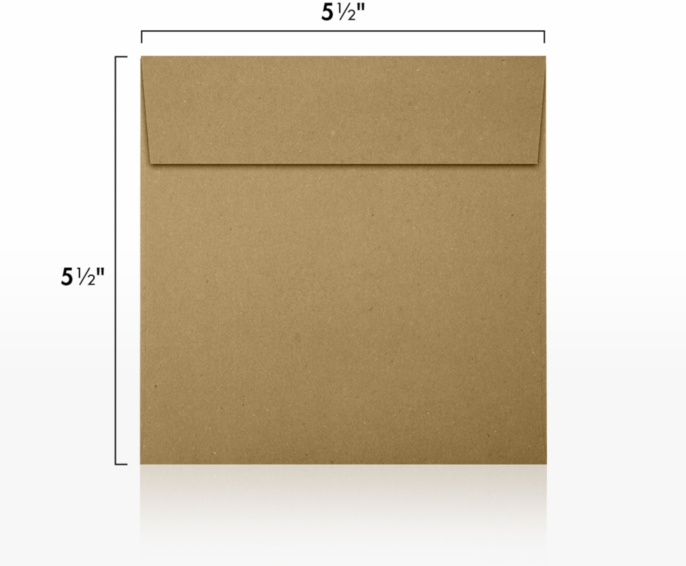 Grocery Bag 28lb 5 1/2 x 5 1/2 Square Envelopes with Peel & Seal