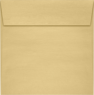 Light Gold Blonde Metallic 32lb 5 1/2 x 5 1/2 Square Envelopes with Peel & Seal