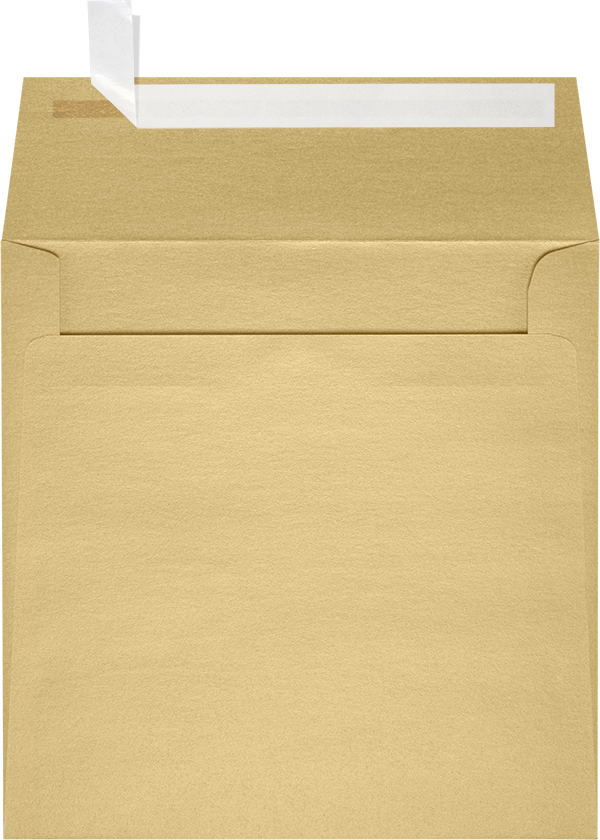 Light Gold Blonde Metallic 32lb 5 1/2 x 5 1/2 Square Envelopes with Peel & Seal