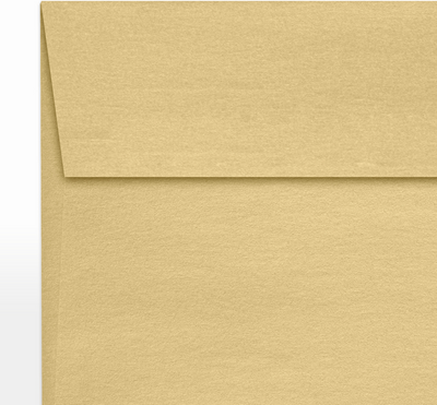 Light Gold Blonde Metallic 32lb 5 1/2 x 5 1/2 Square Envelopes with Peel & Seal