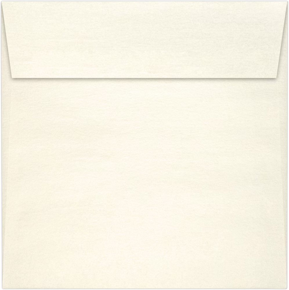 Champagne Ivory Metallic 32lb 5 1/2 x 5 1/2 Square Envelopes with Peel & Seal