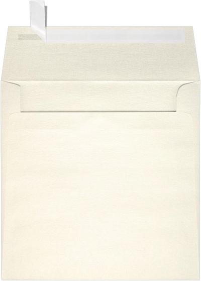 Champagne Ivory Metallic 32lb 5 1/2 x 5 1/2 Square Envelopes with Peel & Seal