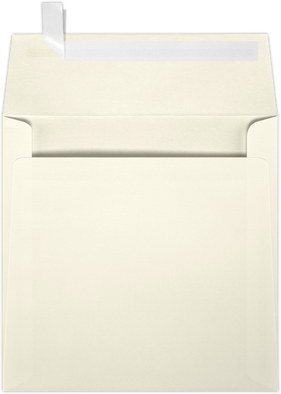 Natural Linen 32lb 5 1/2 x 5 1/2 Square Envelopes with Peel & Seal