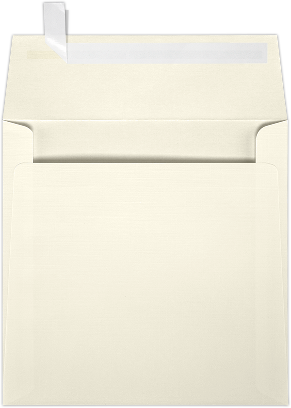 Natural Linen 32lb 5 1/2 x 5 1/2 Square Envelopes with Peel & Seal