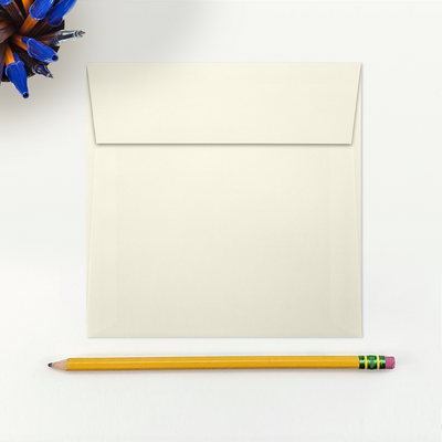 Natural Linen 32lb 5 1/2 x 5 1/2 Square Envelopes with Peel & Seal