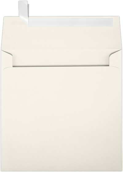 Natural Recycled 32lb 5 1/2 x 5 1/2 Square Envelopes with Peel & Seal