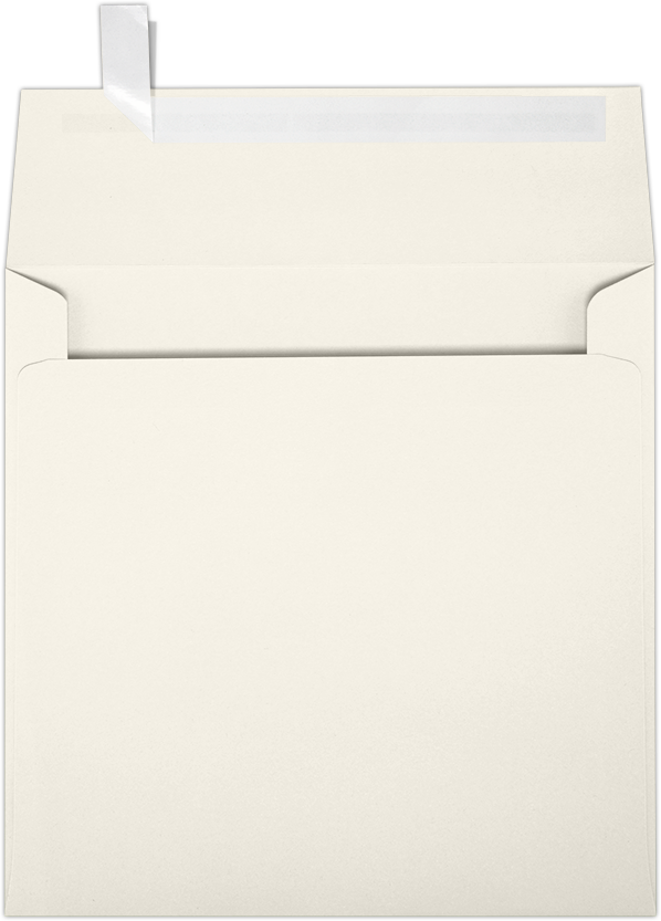 Natural Recycled 32lb 5 1/2 x 5 1/2 Square Envelopes with Peel & Seal