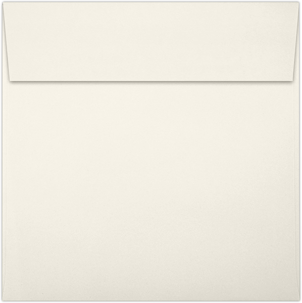 Natural Recycled 32lb 5 1/2 x 5 1/2 Square Envelopes with Peel & Seal