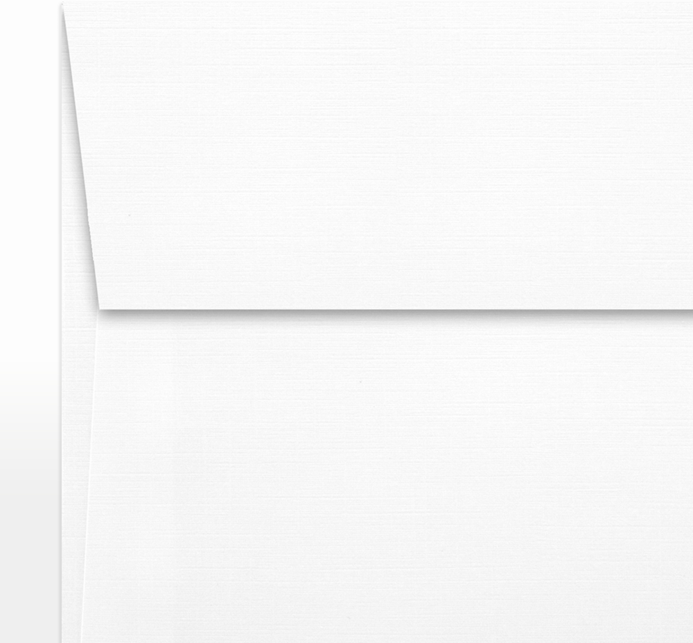 White Linen 32lb 5 1/2 x 5 1/2 Square Envelopes with Peel & Seal