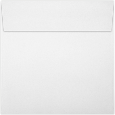White Recycled 32lb 5 1/2 x 5 1/2 Square Envelopes with Peel & Seal