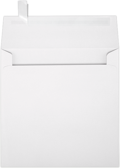 White Recycled 32lb 5 1/2 x 5 1/2 Square Envelopes with Peel & Seal