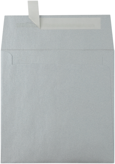 Silver Metallic 32lb 5 3/4 x 5 3/4 Square Envelopes with Peel & Seal