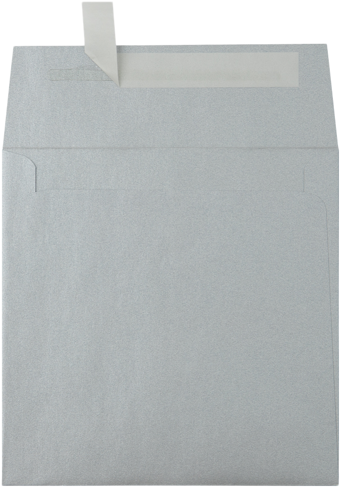 Silver Metallic 32lb 5 3/4 x 5 3/4 Square Envelopes with Peel & Seal