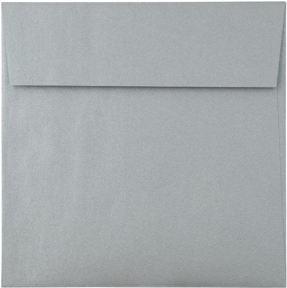 Silver Metallic 32lb 5 3/4 x 5 3/4 Square Envelopes with Peel & Seal