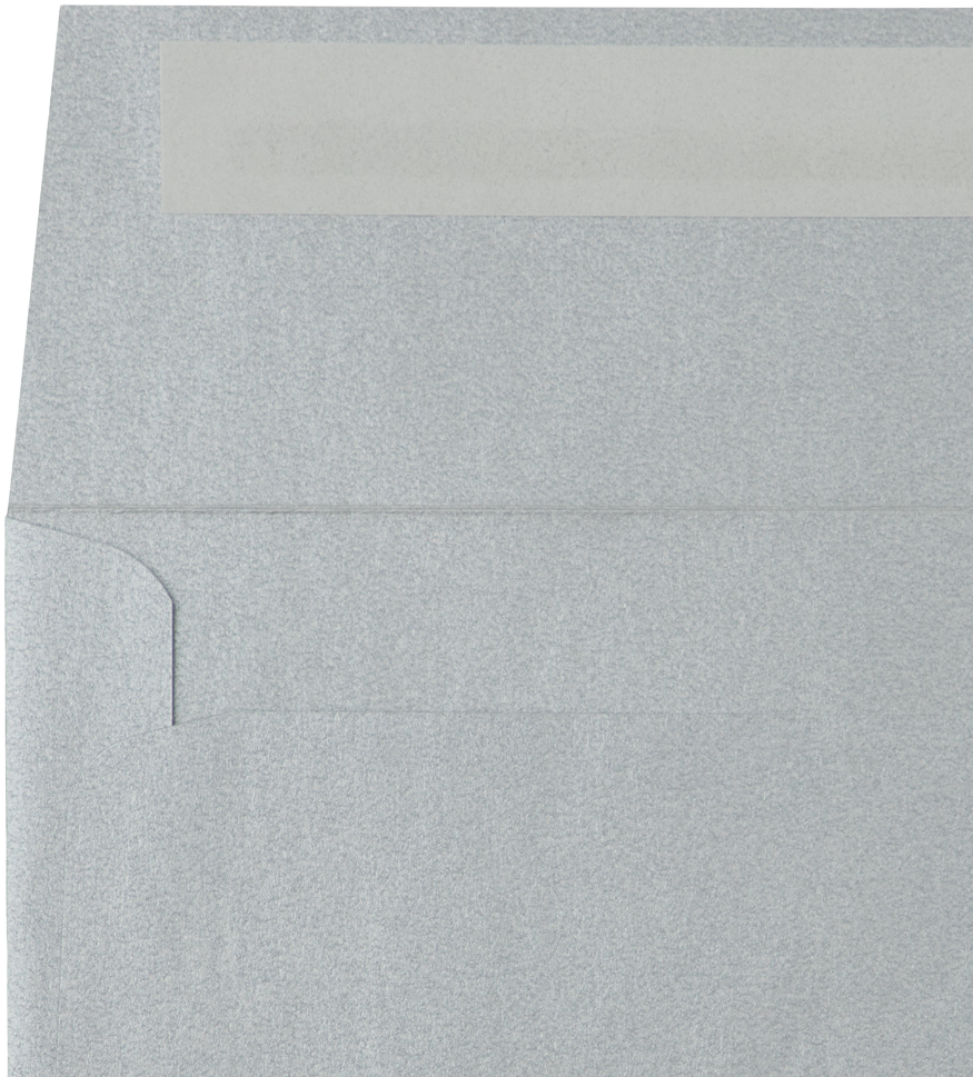Silver Metallic 32lb 5 3/4 x 5 3/4 Square Envelopes with Peel & Seal