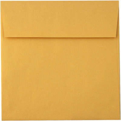 Gold Metallic 32lb 5 3/4 x 5 3/4 Square Envelopes with Peel & Seal