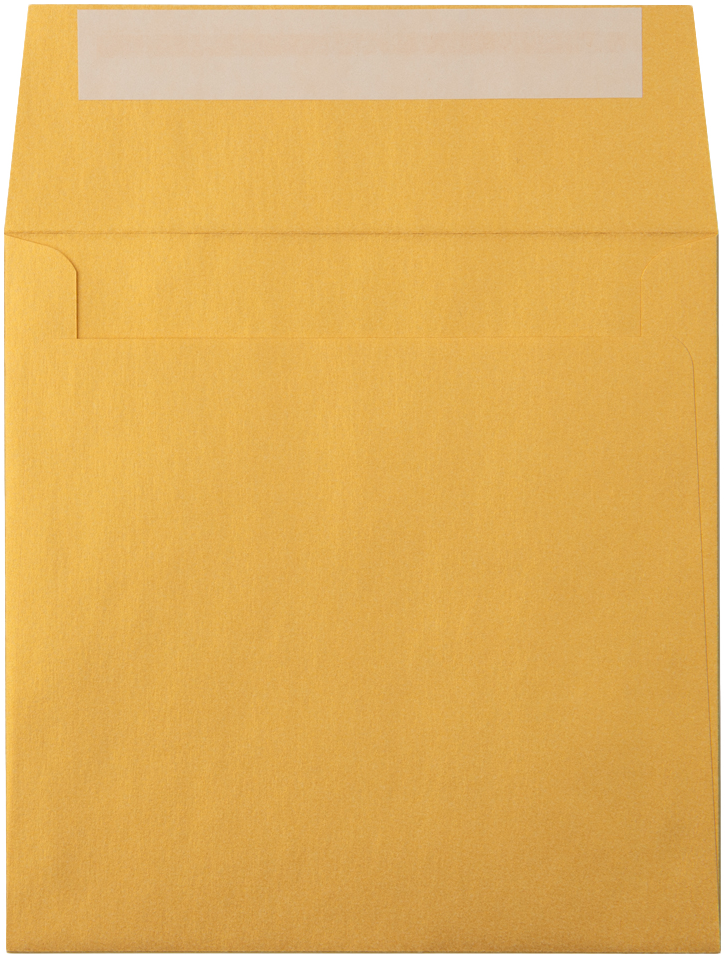 Gold Metallic 32lb 5 3/4 x 5 3/4 Square Envelopes with Peel & Seal