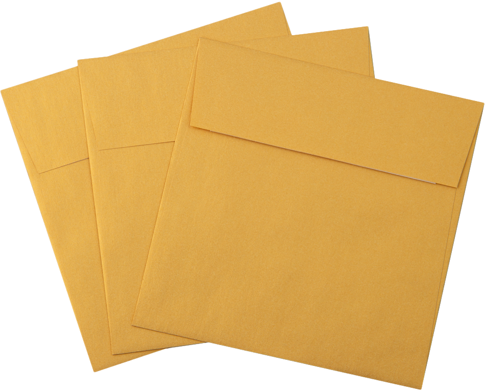 Gold Metallic 32lb 5 3/4 x 5 3/4 Square Envelopes with Peel & Seal