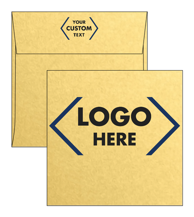 Gold Metallic 32lb 5 3/4 x 5 3/4 Square Envelopes with Peel & Seal