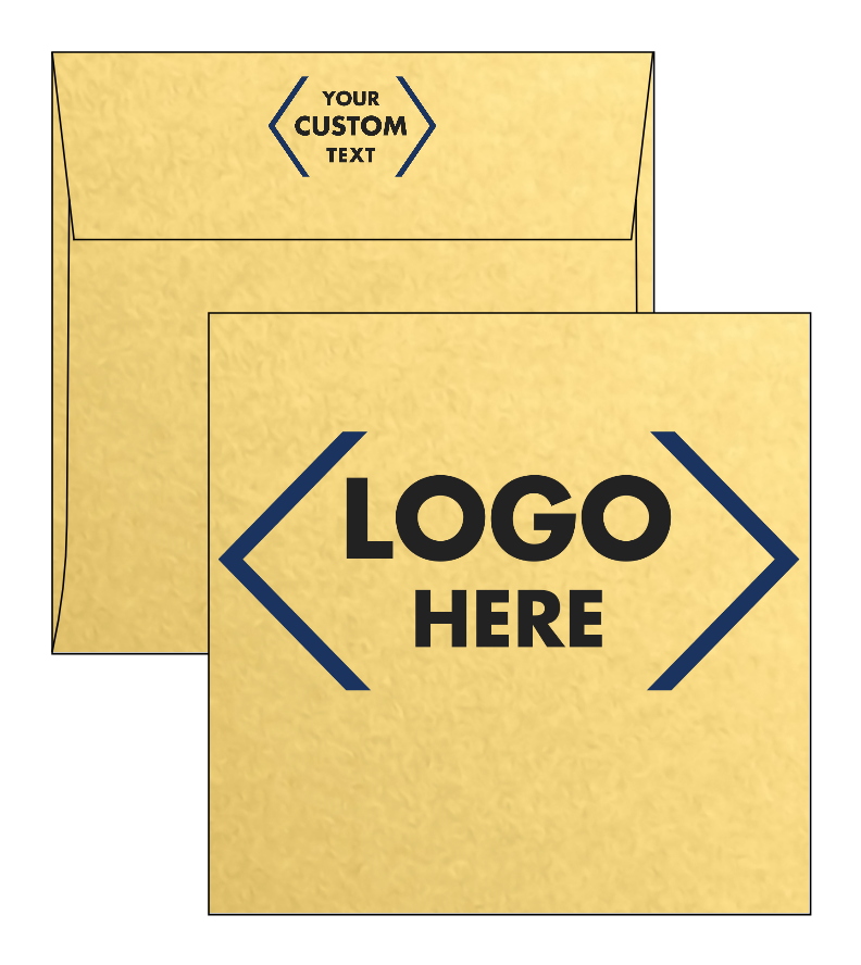 Gold Metallic 32lb 5 3/4 x 5 3/4 Square Envelopes with Peel & Seal