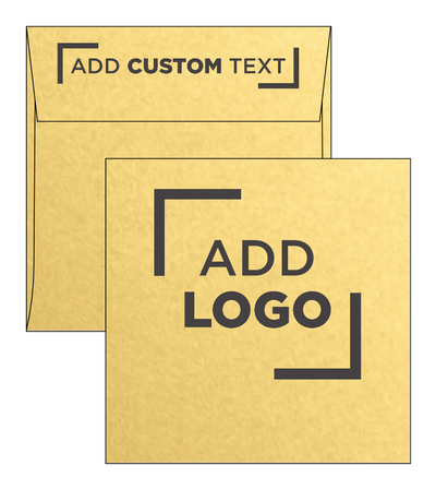 Gold Metallic 32lb 5 3/4 x 5 3/4 Square Envelopes with Peel & Seal