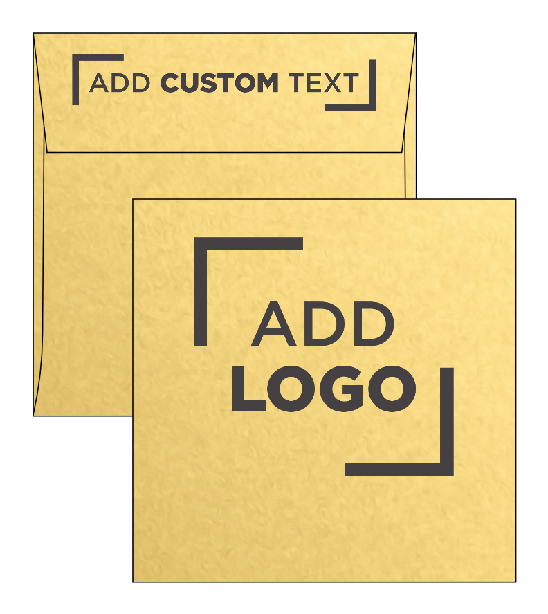 Gold Metallic 32lb 5 3/4 x 5 3/4 Square Envelopes with Peel & Seal