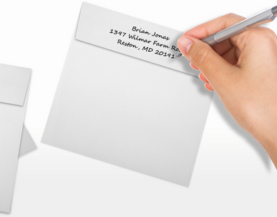 White 28lb 5 3/4 x 5 3/4 Square Envelopes with Peel & Seal