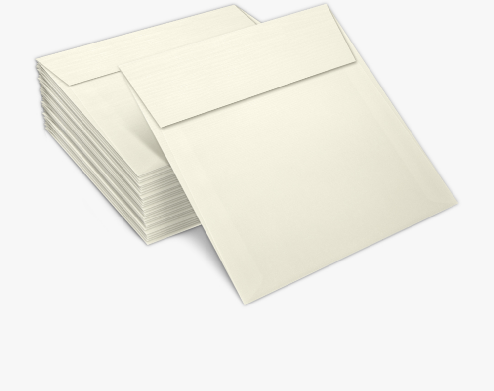 Natural Linen 32lb 5 3/4 x 5 3/4 Square Envelopes with Peel & Seal