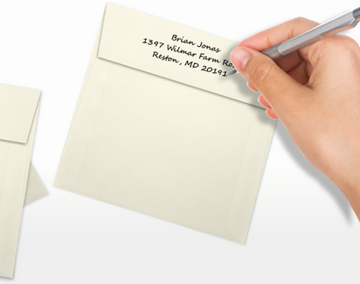 Natural Linen 32lb 5 3/4 x 5 3/4 Square Envelopes with Peel & Seal