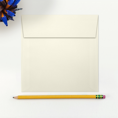 Natural Linen 32lb 5 3/4 x 5 3/4 Square Envelopes with Peel & Seal