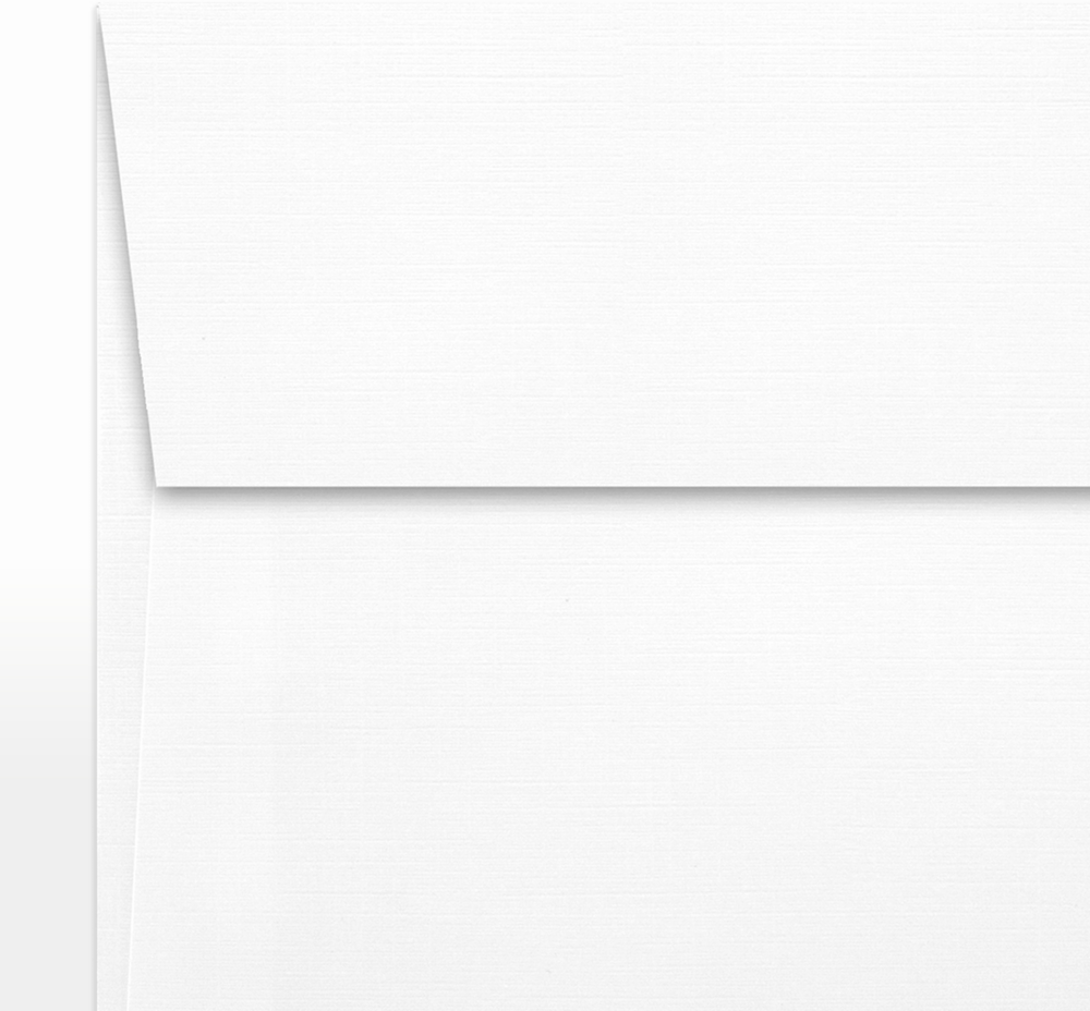 White Linen 32lb 5 3/4 x 5 3/4 Square Envelopes with Peel & Seal