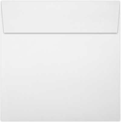 White Recycled 32lb 5 3/4 x 5 3/4 Square Envelopes with Peel & Seal