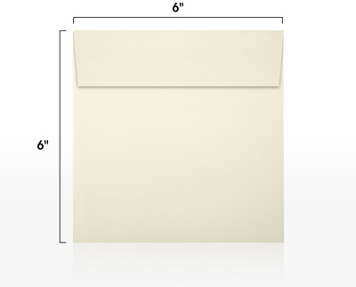 Natural 28lb Cougar 6 x 6 Square Premium Envelopes with Peel & Seal