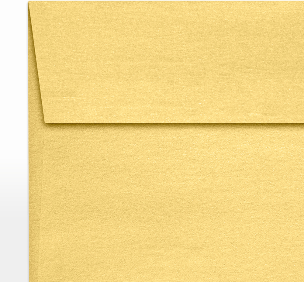 Gold Metallic 32lb 6 x 6 Square Envelopes with Peel & Seal