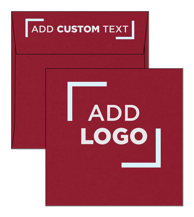Garnet Dark Red 32lb 6 x 6 Square Envelopes with Peel & Seal
