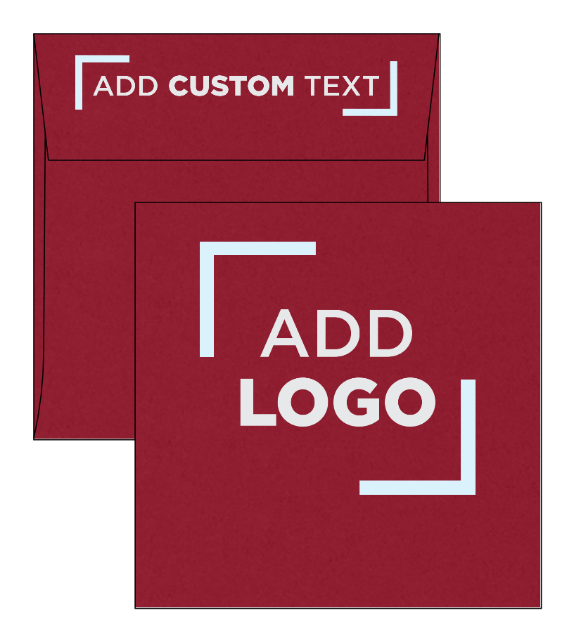 Garnet Dark Red 32lb 6 x 6 Square Envelopes with Peel & Seal