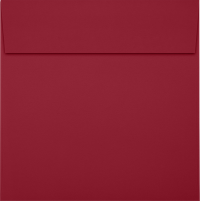 Garnet Dark Red 32lb 6 x 6 Square Envelopes with Peel & Seal