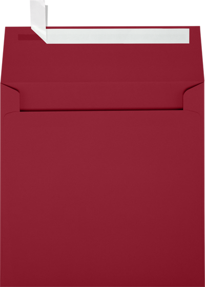 Garnet Dark Red 32lb 6 x 6 Square Envelopes with Peel & Seal