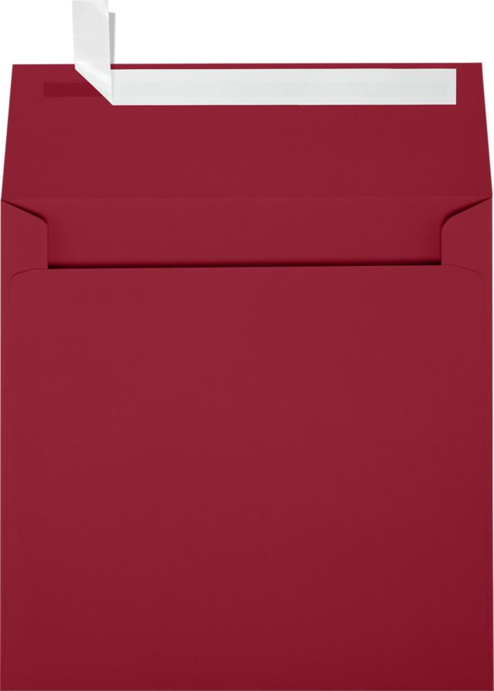 Garnet Dark Red 32lb 6 x 6 Square Envelopes with Peel & Seal