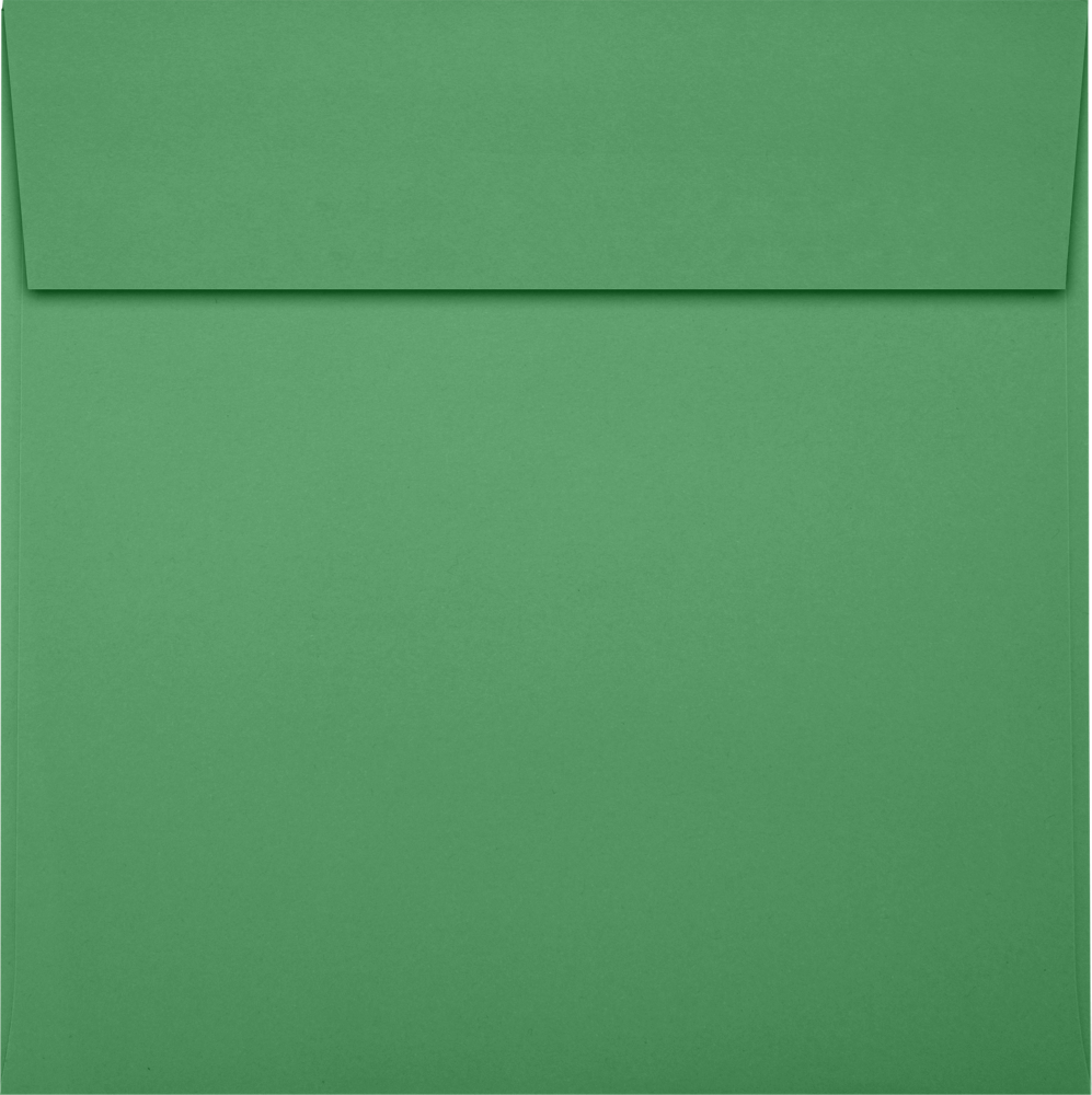 Holiday Green 32lb 6 x 6 Square Envelopes with Peel & Seal