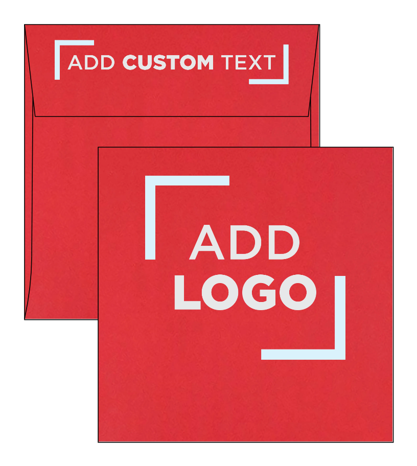 Red 32lb 6 x 6 Square Envelopes with Peel & Seal