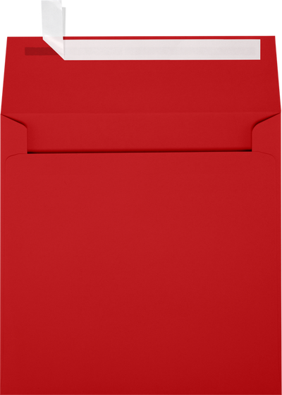 Red 32lb 6 x 6 Square Envelopes with Peel & Seal