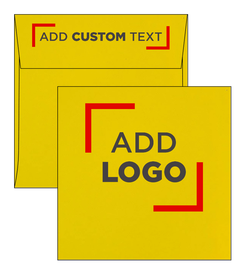 Citrus Yellow 32lb 6 x 6 Square Envelopes with Peel & Seal