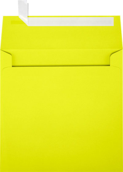 Citrus Yellow 32lb 6 x 6 Square Envelopes with Peel & Seal