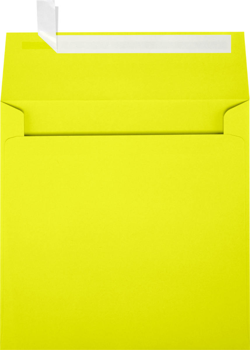 Citrus Yellow 32lb 6 x 6 Square Envelopes with Peel & Seal