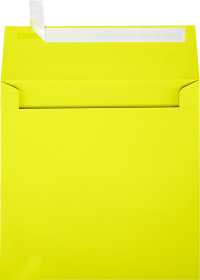 Citrus Yellow 32lb 6 x 6 Square Envelopes with Peel & Seal