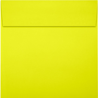 Citrus Yellow 32lb 6 x 6 Square Envelopes with Peel & Seal