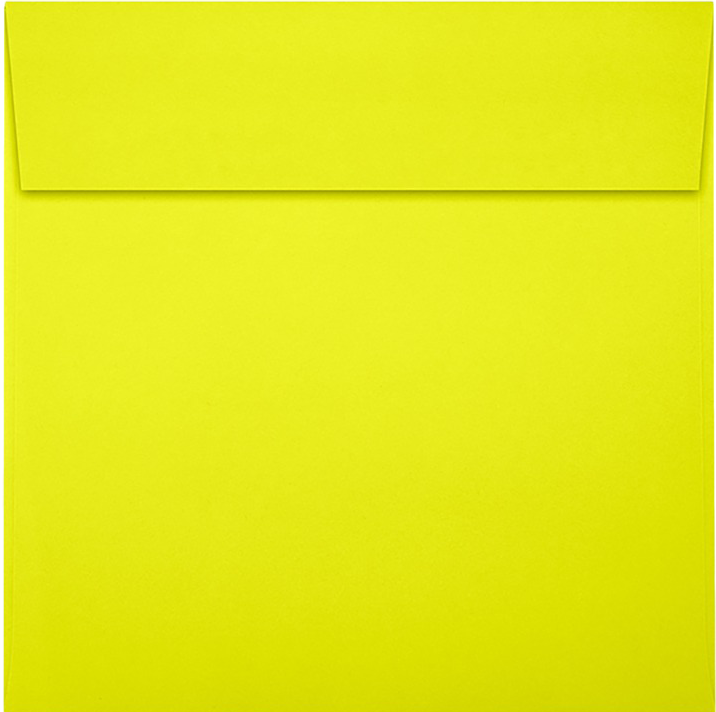 Citrus Yellow 32lb 6 x 6 Square Envelopes with Peel & Seal