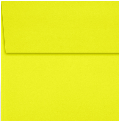 Citrus Yellow 32lb 6 x 6 Square Envelopes with Peel & Seal